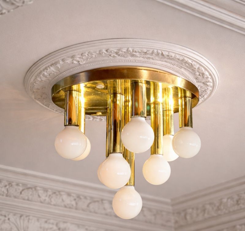 Plafonnier moderne en laiton