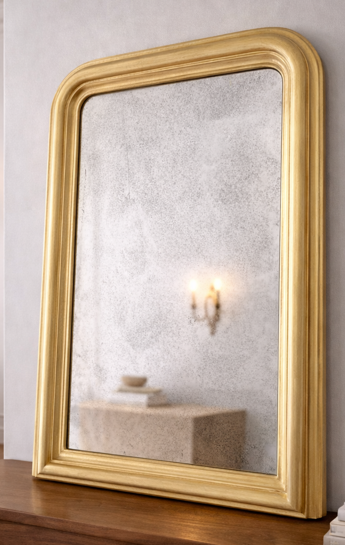 Miroir avec cadre doré